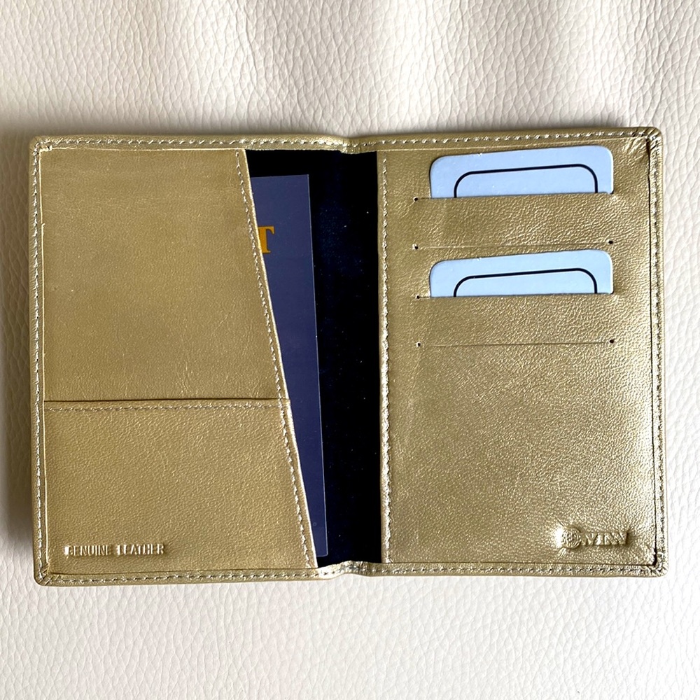 Genuine Leather Passport Cover for sale in bronze color - Picture 2 of 4